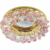 Ecola FF1617EFY Светильник встр. круглый с хрусталиками 50x90