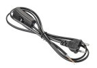 Ecola LT5RSDELT base Шнур 2м (1.5м+0.5м) с выключателем и плоской вилкой сечение 0.5mm 2.5А 230V