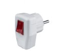 Ecola AEPL4WEAY base Вилка угловая с выключателем с заземлением 16А 250V