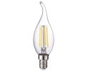 Ecola N4UV70ELC candle LED Premium 7,0W 220V E14 4000K 360° filament прозр. нитевидная свеча на ветру