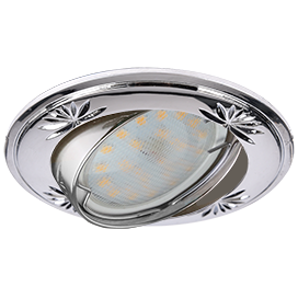 Фотография товара 'Ecola FX1615EFY Светильник встр. литой поворотный искр.гравир. 23x84'