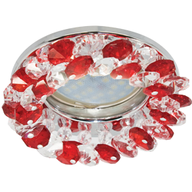 Фотография товара 'Ecola FR1618EFY Светильник встр. круглый с хрусталиками 50x90'