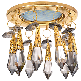 Фотография товара 'Ecola FQ16RVECB Стекло Круг Восточный стиль на коротком подвесе 84x100'