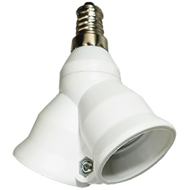 Фотография товара 'Ecola F4T27WEAY Переходник с цоколя E14 на 2хE27'