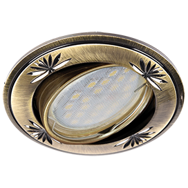 Фотография товара 'Ecola FA1615EFY Светильник встр. литой поворотный искр.гравир. 23x84'