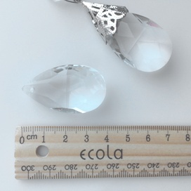 Фотография товара 'Ecola DT38RVECB Подвеска Миндаль Прозрачный большой, упаковка 10шт'