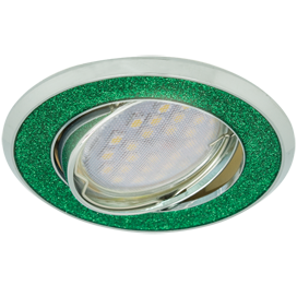 Фотография товара 'Ecola FG1624EFY Светильник встр. поворотный Круг под стеклом 26x94'