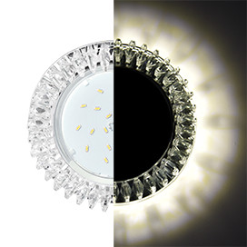 Фотография товара 'Ecola SK53RCEFB Круг с прозр. стразами Гребенка с подсветкой 52x120'