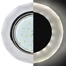 Фотография товара 'Ecola SL53RCECH Стекло Круг с вогнутыми гранями с подсветкой 38x126'