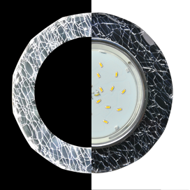 Фотография товара 'Ecola SE53RCECH Стекло Круг с вогнутыми гранями с подсветкой 38x126'