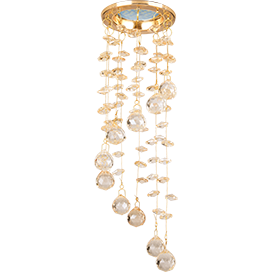 Фотография товара 'Ecola FN16RVECB Стекло Круг Хрустальная нить Тонированный 84x290'