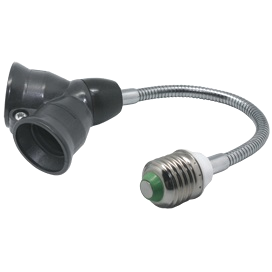 Фотография товара 'Ecola A7L27BEAY Переходник гибкий с цоколя E27 на 2хE27'