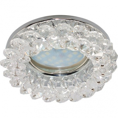 Фотография товара 'Ecola FW1618EFY Светильник встр. круглый с хрусталиками 50x90'