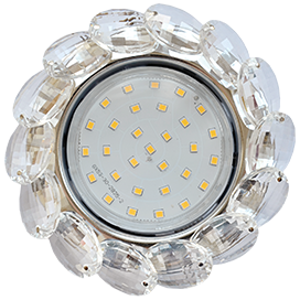 Фотография товара 'Ecola FW53RVECB Круглый с большими хрусталиками Прозр. 56x125'