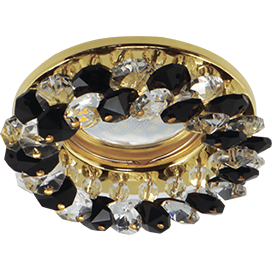 Фотография товара 'Ecola FG1618EFY Светильник встр. круглый с хрусталиками 50x90'