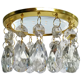 Фотография товара 'Ecola SE53RVECB Круг с каплевидными хруст. на прямом подвесе 102x105'