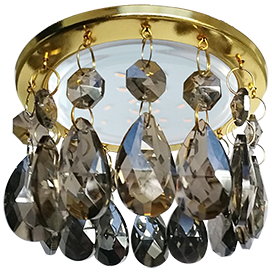 Фотография товара 'Ecola FF53RVECB Круг с каплевидными хруст. на прямом подвесе 102x105'