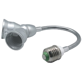 Фотография товара 'Ecola A7L27SEAY Переходник гибкий с цоколя E27 на 2хE27'