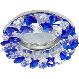 Фотография товара 'Ecola FL1617EFY Светильник встр. круглый с хрусталиками 50x90'