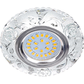 Фотография товара 'Ecola FT16CREFB Светильник встр. искристый с подсветкой Розы 25x95'