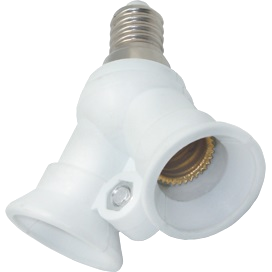 Фотография товара 'Ecola F4T24WEAY Переходник с цоколя E14 на 2хE14'