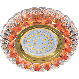 Фотография товара 'Ecola FO16GCEFB Светильник встр. искристый с подсветкой Кристалл 30x95'