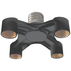 Фотография товара 'Ecola A8T47BEAY Переходник с цоколя E40 на 4хE27'