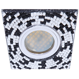 Фотография товара 'Ecola FU16SGECB Стекло Квадрат с прозр.-черной мозаикой 28x95x95'