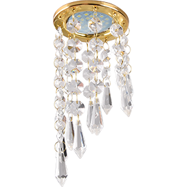 Фотография товара 'Ecola FO16RVECB Стекло Круг с продолговатыми хруст. на подвесе 84x210'