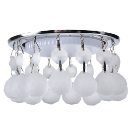 Фотография товара 'Ecola FH53RVECB Круглый с большими хрусталиками на прямом подвесе 90x110'