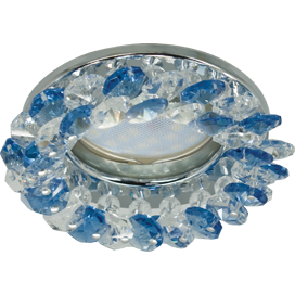 Фотография товара 'Ecola FL1618EFY Светильник встр. круглый с хрусталиками 50x90'