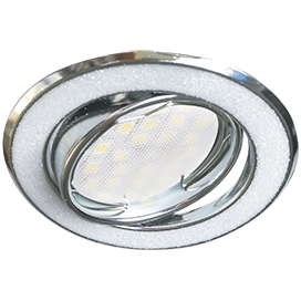 Фотография товара 'Ecola FW1624EFY Светильник встр. поворотный Круг под стеклом 26x94'