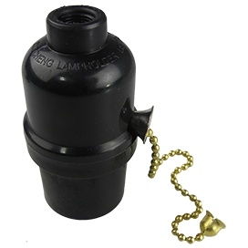 Фотография товара 'Ecola AB7SWBEAY Патрон подвесной с выключателем на цепочке карболит E27'