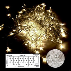 Фотография товара 'Ecola N5RV03ELC LED гирлянда 220V IP44 Бахрома'