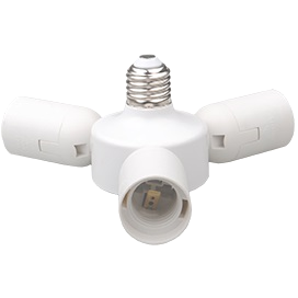 Фотография товара 'Ecola A7P37WEAY Переходник с цоколя E27 на 3хE27'