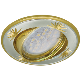 Фотография товара 'Ecola FS1615EFY Светильник встр. литой поворотный искр.гравир. 23x84'