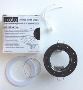 Фотография товара 'Ecola DB16RVECB Основа MR16 GU5.3, 10 отверстий 35x85'