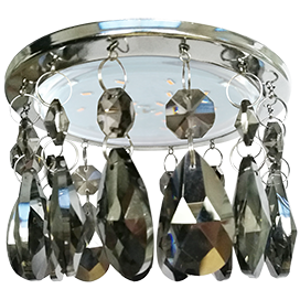 Фотография товара 'Ecola SF53RVECB Круг с каплевидными хруст. на прямом подвесе 102x105'