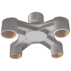 Фотография товара 'Ecola A8T47SEAY Переходник с цоколя E40 на 4хE27'