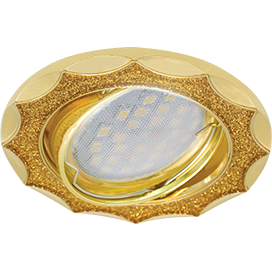 Фотография товара 'Ecola FY1623EFY Светильник встр. поворотный Звезда под стеклом 26x84'