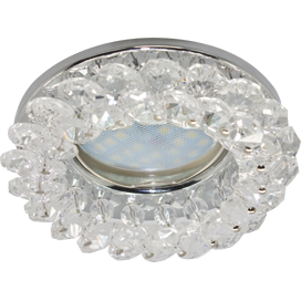 Фотография товара 'Ecola FW1617EFY Светильник встр. круглый с хрусталиками 50x90'