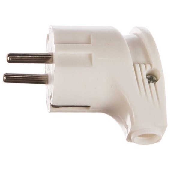 Фотография товара 'Ecola AEPL2WEAY base Вилка угловая Белая с заземлением 16А 250V'