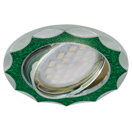 Фотография товара 'Ecola FG1623EFY Светильник встр. поворотный Звезда под стеклом 26x84'