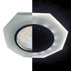 Фотография товара 'Ecola SL1652EFF Стекло с подсветкой 8-угольник с прямыми гранями 25x90'