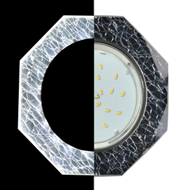 Фотография товара 'Ecola SE538AECH Стекло 8-угольник с прямыми гранями с подсветкой 38x133'