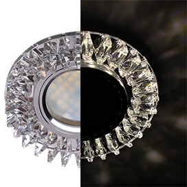 Фотография товара 'Ecola SK16RCEFB Стекло Круг с прозр. стразами Гребенка с подсветкой 42x95'