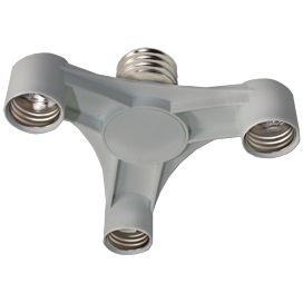 Фотография товара 'Ecola A8T37SEAY Переходник с цоколя E40 на 3хE27'