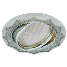 Фотография товара 'Ecola FS1613EFY Светильник встр. литой поворотный Звезда под стеклом 22x84'