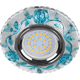 Фотография товара 'Ecola FB16CREFB Светильник встр. искристый с подсветкой Розы 25x95'