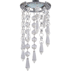 Фотография товара 'Ecola FA16RVECB Стекло Круг с продолговатыми хруст. на подвесе 84x210'